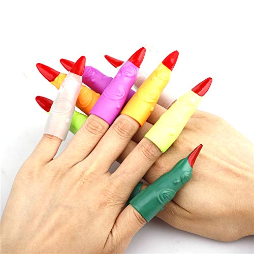 Fdit Halloween Hexenfingerabdeckungen, Gruseliges für Streiche, Auffällige Fang und Künstliches mit Lebendigem Design, 10pcs von Fdit