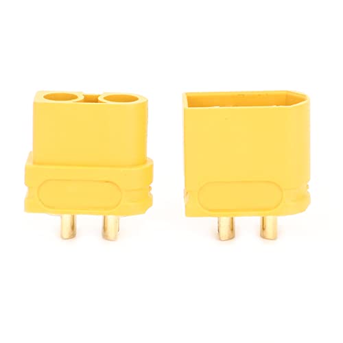 Fdit Haltbarer XT60U-Steckverbinder Goldplattierter Messing High-Strom für RC-Modellflugzeuge, 10 Pairs Power System Connector von Fdit