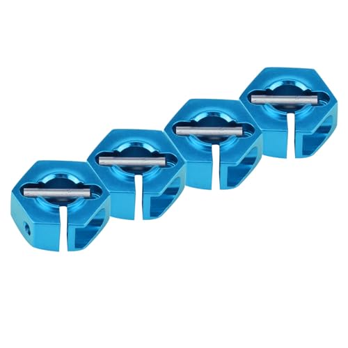 Fdit Hochwertiger RC -Rad -Sechskant Montier Set, RC Autos mit 1/10 Skala, Haltbares Aluminiumlegierungsmaterial, 4 Adapter und Schrauben Inbegriffen (7,0 mm blau) von Fdit