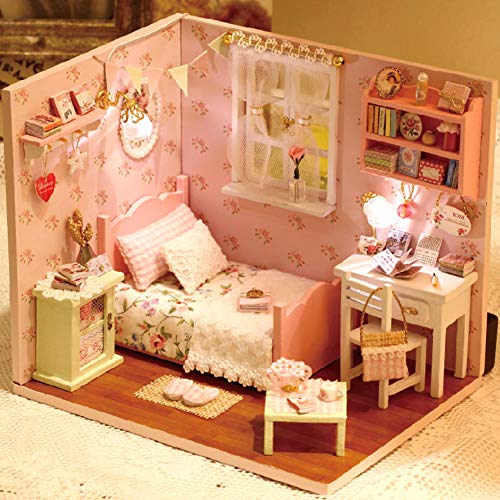 Fdit Kit für das Haus der Holzpuppen für Do-it-Yourself-Puppen, Verbessert Fähigkeiten und Kreativität, Geburtstag für [Eltern-Kind-Interaktion] (Prinzessin Sonnenschein) von Fdit