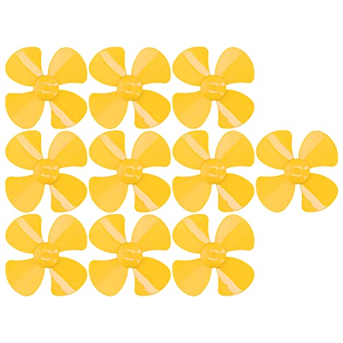 Fdit Langlebige 40 -mm -4 Blattpropeller für Spielzeugauto, Packung mit 10 Ersatzrequisiten (Yellow) von Fdit