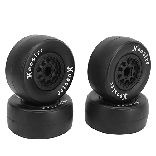 Fdit Langlebige RC-Car-Reifen Im Maßstab 1:10 mit Unebener Textur für Ferngesteuertes Offroad-Auto, 4 Schwarze Reifen für Scx10 von Fdit