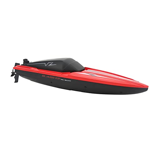 Fdit RC-Schnellboot, Wasserdichtes ABS-USB-Ladeboot mit Fernbedienung für über 14 Jahre (Rote Doppelbatterie) von Fdit