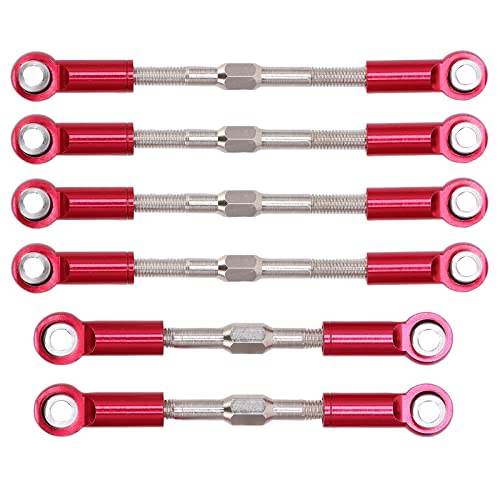 RC-Zugstangengestänge aus Aluminiumlegierung für Autos Im Maßstab 1:14, Einfach zu Bedienen, Passend für WLtoys 144001-Fans (Rot) von Fdit
