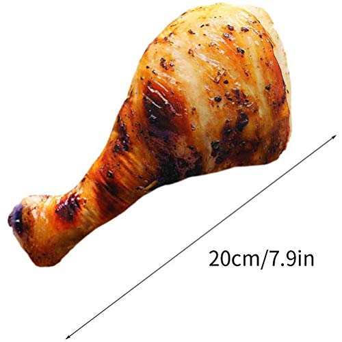 Fdit Realistisches Hühnerbein-Plüsch-Lebensmittelkissen, Heimdekoration, Geburtstag, Weiche Simulation Hühnerflügel, Gebratenes Kissen, 20 cm (Wie Gezeigt) von Fdit
