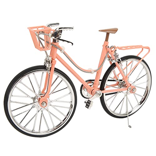 Fdit Simuliertes Design Mini Bike Ornament, Schönes für Modellliebhaber, Künstlerische Desktop -Dekoration, Fahrradmodell Rosa, Mini -Fahrradspielzeugskala von Fdit