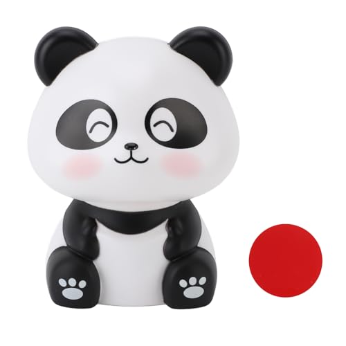 Fdit Solar Panda Figur Solar Angetrieben Nicken Panda Dekorative Skulptur mit Lichtsensor für Auto Dashboard Home Office Desk (Augen blinzeln) von Fdit