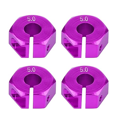 Fdit Universal Hohe Qualität 12mm Rad Hub-Hub-Adapter für HSP 1/10 Skala RC-Auto, Lösen von Schüttelproblem (5,0 mm lila) von Fdit