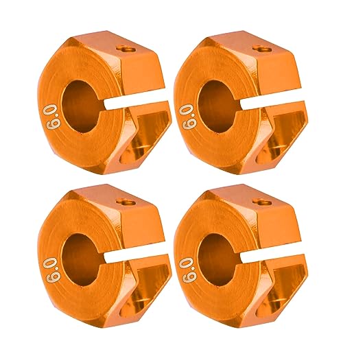 Fdit Universal Hohe Qualität 12mm Rad Hub-Hub-Adapter für HSP 1/10 Skala RC-Auto, Lösen von Schüttelproblem (6,0 mm golden) von Fdit
