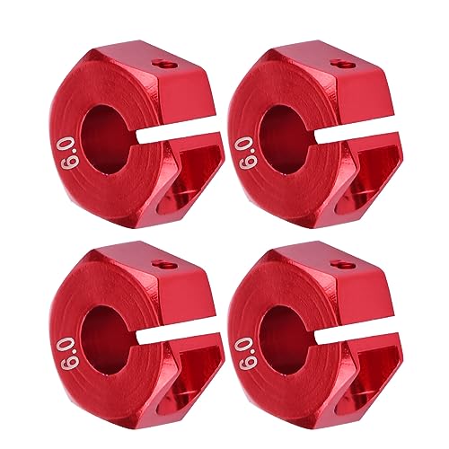 Fdit Universal Hohe Qualität 12mm Rad Hub-Hub-Adapter für HSP 1/10 Skala RC-Auto, Lösen von Schüttelproblem (6,0 mm rot) von Fdit