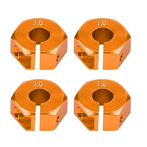 Fdit Universal Hohe Qualität 12mm Rad Hub-Hub-Adapter für HSP 1/10 Skala RC-Auto, Lösen von Schüttelproblem (7,0 mm golden) von Fdit
