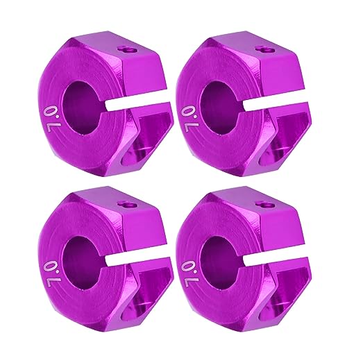 Fdit Universal Hohe Qualität 12mm Rad Hub-Hub-Adapter für HSP 1/10 Skala RC-Auto, Lösen von Schüttelproblem (7,0 mm lila) von Fdit