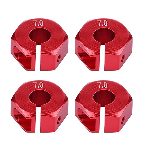 Fdit Universal Hohe Qualität 12mm Rad Hub-Hub-Adapter für HSP 1/10 Skala RC-Auto, Lösen von Schüttelproblem (7,0 mm rot) von Fdit