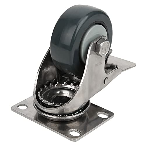 Fdit Universelle Radbremse in Polypropylenstahlstahl in Stahlgussstahl, 60 Kg/132,3 Pfund an die Paletten von Kreisen, Kinderwagen, Logistikwagen usw. von Fdit