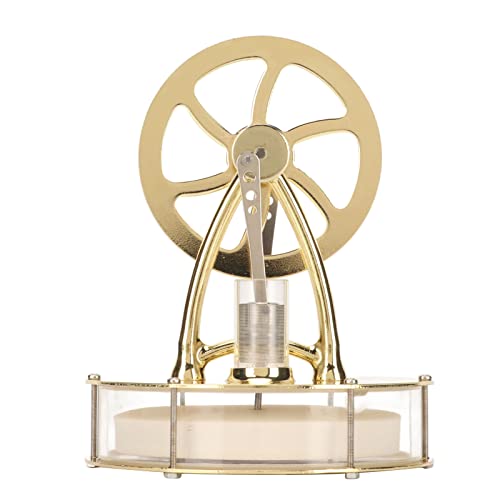 Glasröhrchen Gold Stirling Motormodell Kit, Niedriges Rauschen Stirling Physikalisches Modell Wissenschaft Experiment Spielzeug mit Glasrohr und Alkohollampe Glasröhrchen Gold Stirling Motormodell Kit, Niedriges Rauschen Stirling Physikalisches Modell Wissenschaft Experiment Spielzeug mit Glasrohr und Alkohollampe von Fdit