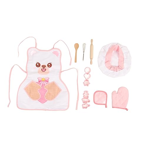 Kids Chef Set, Komfortable Leichte Sicherheitsküchenspielzeug für , Pädagogische Kinderkochspielzeug, Stimuliert das Interesse an Kochen und Beinhaltet Baumwollschürze, von Fdit