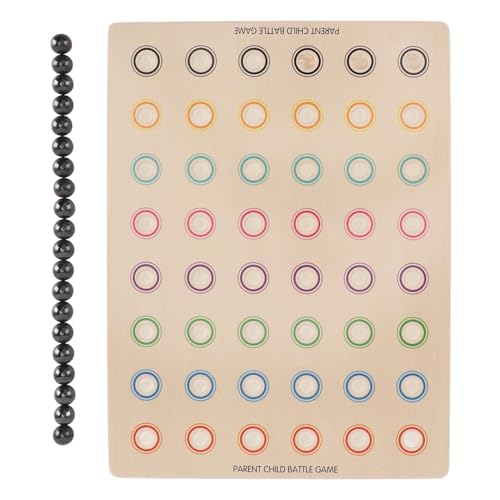 Magnetisches Hölzernes Schachspiel-Set, Pädagogische Geschicklichkeit Entwicklung, Einfach zu Spielende Steine Schach-Set mit Tragbarer Reisetasche, Ideal für Home Office und (A) von Fdit