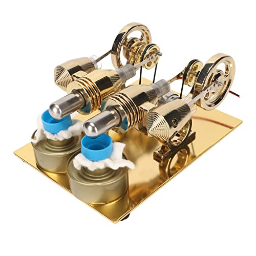 Modell eines Stirlingmotormotors mit Niedrigem Temperatur-Funktionsprinzip, Einfach Zusammenzubauen mit Edelstahlplatte, Ideal für Unterricht und Dekoration Modell eines Stirlingmotormotors mit Niedrigem Temperatur-Funktionsprinzip, Einfach Zusammenzubauen mit Edelstahlplatte, Ideal für Unterricht und Dekoration von Fdit