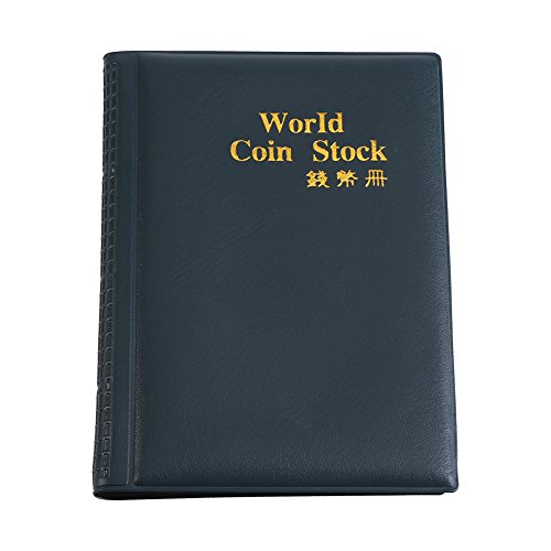 Tragbare 120 Taschen 10 Seiten Münzsammelheft Münzsammelalbum für Münzen, Fremdwährung, Token, Medaillons(Grün) von Fdit