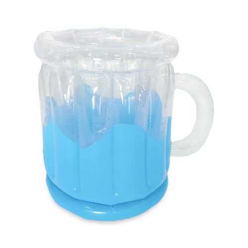 FePen Aufblasbarer Biereimer für Sommerpartys, Pool Getränkehalter, Schwimmender Getränkehalter für Partys (Blau) von FePen