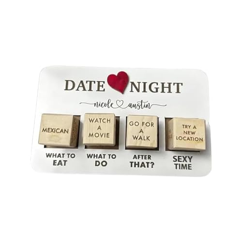 Date Night Würfel für Paare Erwachsene Spaß Spiele für Paare Datum Ideen für Paare romantische Valentine Datum Dic Wiederverwendbare hölzerne Würfel Set (A) von Feaolala