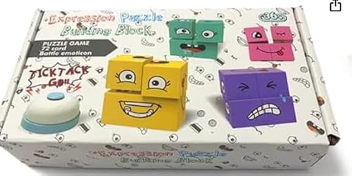 Febbya Face Changing Magic Cube Spiel, hölzerne 3D Puzzle Face Changing Cube Spiel mit Glocke, Emoji Spiel pädagogische Puzzles Spielzeug Brettspiele für Kinder Weihnachten Geburtstag Febbya Face Changing Magic Cube Spiel, hölzerne 3D Puzzle Face Changing Cube Spiel mit Glocke, Emoji Spiel pädagogische Puzzles Spielzeug Brettspiele für Kinder Weihnachten Geburtstag von Febbya
