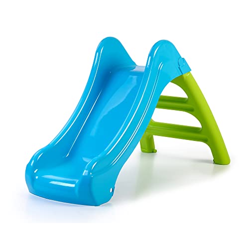 FEBER - FEBER First Slide, 2 in 1 farbenfrohe, kleinformatige Kinderrutsche, mit Schlauchöffnung zum Umfunktionieren in eine Wasserrutsche, für Jungen und Mädchen ab 1 Jahr, Famosa (FEB04000) von Feber