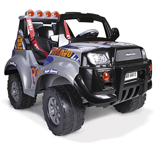 Feber Famosa 800006466 X-Storm - Elektrospielzeugfahrzeug für Kinder von 3 bis 7 Jahren, 2 Sitze, 12V, grau, Mehrfarbig von Feber