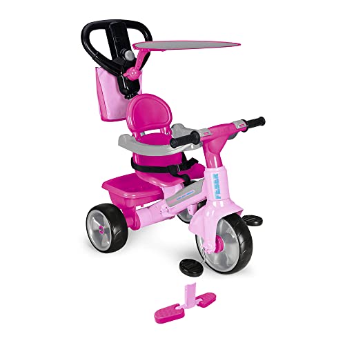 FEBER - Evolutionäres Dreirad Baby plus Music Musikspielzeug für Mädchen von 9 Monaten bis 3 Jahren, pink (Famosa 800010210) von Feber