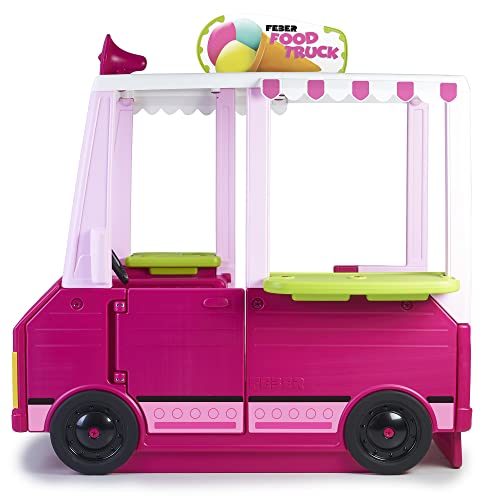 FEBER - Food Truck, 2in1 Spielzeugküche und Fahrzeugkombination, über 50 Lebensmittelutensilien und Zubehör, für Kinder ab 3 Jahren, fördert die Fantasie, Famosa (800012990) von Feber