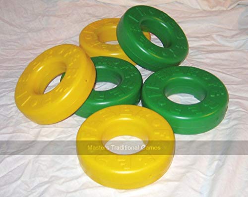Pack of 6 Spare disks for Mega 4 in a Line (3 Green, 3 Yellow) von Feber