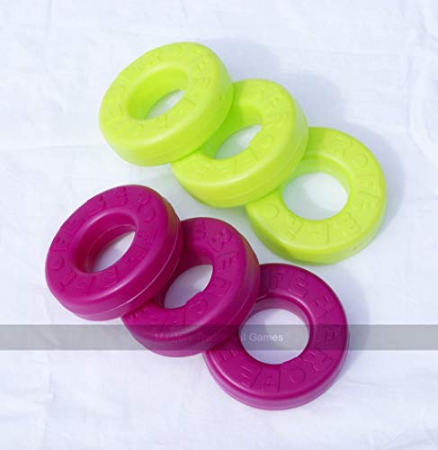 Feber Pack of 6 Spare disks for Mega 4 in a Line (3 Purple, 3 Light Green) von Feber