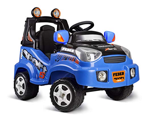 Feber - TT Sport - Elektro-Spielzeugauto, für Kinder von 2 bis 5 Jahren, 6V, blau, mehrfarbig, Famosa (800012225) von Feber