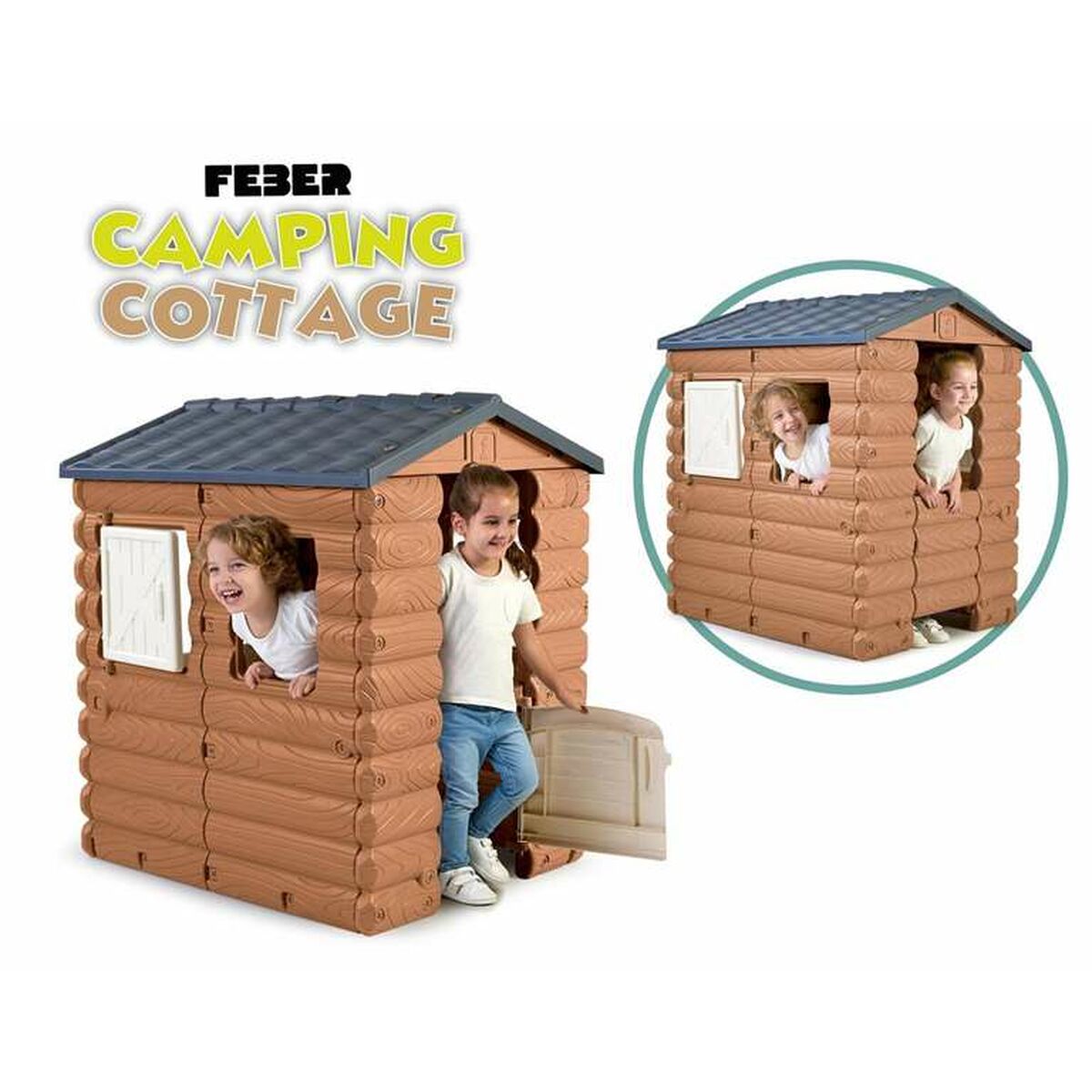 Kinderspielhaus Feber Camping Cottage 104 x 90 x 1,18 cm Kinderspielhaus Feber Camping Cottage 104 x 90 x 1,18 cm von Feber
