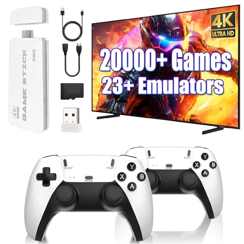 Febotak 2025 Retro Gaming Konsole Stick mit 2.0000+ Spielen, 23 Emulatoren, 4K HDMI, Dual 2.4G Wireless Controller, Plug & Play System Febotak 2025 Retro Gaming Konsole Stick mit 2.0000+ Spielen, 23 Emulatoren, 4K HDMI, Dual 2.4G Wireless Controller, Plug & Play System von Febotak