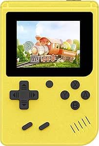 Febotak Mini Retro Handheld Game Console, mit 240 klassischen Spielen und tragbarer Videospielkonsole mit 3,0 Zoll IPS-Bildschirm, Größe 12,5 x 8 x 2,3 cm (Gelb) von Febotak