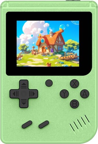 Febotak Mini Retro Handheld Game Console, mit 240 klassischen Spielen und tragbarer Videospielkonsole mit 3,0 Zoll IPS-Bildschirm, Größe 12,5 x 8 x 2,3 cm (Grün) von Febotak