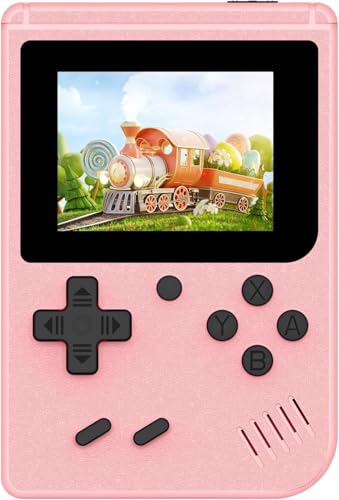 Febotak Mini Retro Handheld Game Console, mit 240 klassischen Spielen und tragbarer Videospielkonsole mit 3,0 Zoll IPS-Bildschirm, Größe 12,5 x 8 x 2,3 cm (Rosa) von Febotak