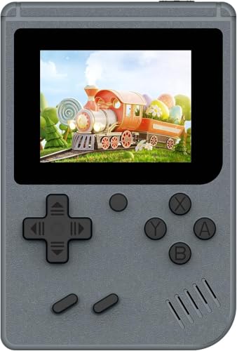 Febotak Mini Retro Handheld Game Console, mit 240 klassischen Spielen und tragbarer Videospielkonsole mit 3,0 Zoll IPS-Bildschirm, Größe 12,5 x 8 x 2,3 cm (grau) von Febotak