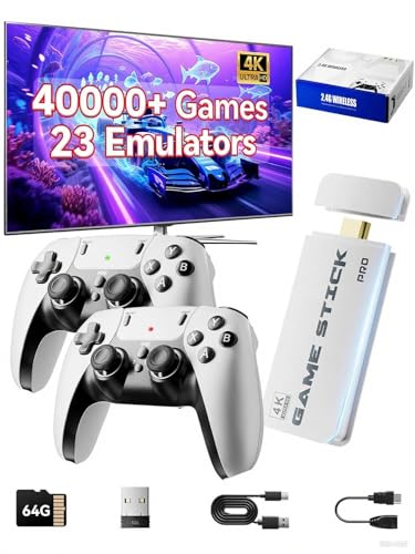 Febotak Retro Konsole Spielkonsole Game Stick, Retrolink 40000+ Spiele mit 2 Wireless Controller, Retro Konsole Plug & Play Game Stick TV HDMI, Geschenk für Erwachsene & Familien [game_boy_advance] von Febotak
