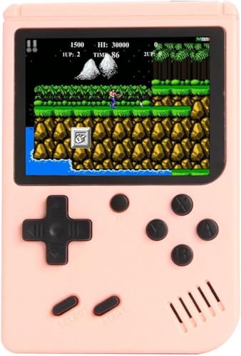 Handheld-Spielkonsole, tragbare Spielkonsole, Mini-Retro-Handheld-Spielkonsole mit über 400 Spielen, 3,0-Zoll-Bildschirm, 1020 mAh wiederaufladbarer Akku, TV-Anschluss und 2-Spieler-Unterstützung von Febotak