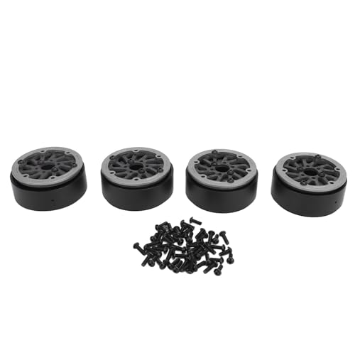 Febuliy 4 RC Ultra Light Exis Lot en 1,9 Fibre de Carbone Dans la LOI, 59 mm de diamètre, Pour RC 1/10 Voiture (Grau) von Febuliy