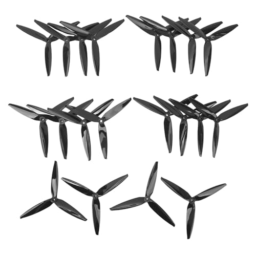Febuliy DREI Blätter pro 7040 3 Drohnenreparaturblätter FPV (Schwarz) von Febuliy