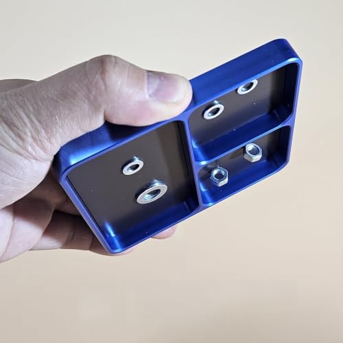 Febuliy Magnetschrauben Tablett RC Cars Werkzeuge Teile Metall Organizer mit 4 Fächern entfernbarer Magnetpad für Steckdosen Bolzen Pins Nuts Speicherorganisation (Gelb) von Febuliy