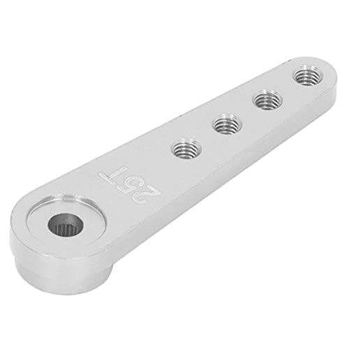 Febuliy Universelle verlängerte 25 -jährige einseitige Lenk -Aluminium -Servohorn -Hochleistung für RC -Auto Silber (Silber) von Febuliy