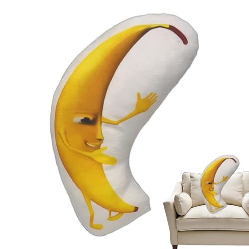 Fecfucy Gefülltes Bananenspielzeug, Cartoon-Obst-Sound, Schlüsselanhänger-Dekoration, kuscheliges Stofftier, Partygeschenk, niedlicher Bananen-Anhänger für Schultaschen, Rucksäcke von Fecfucy