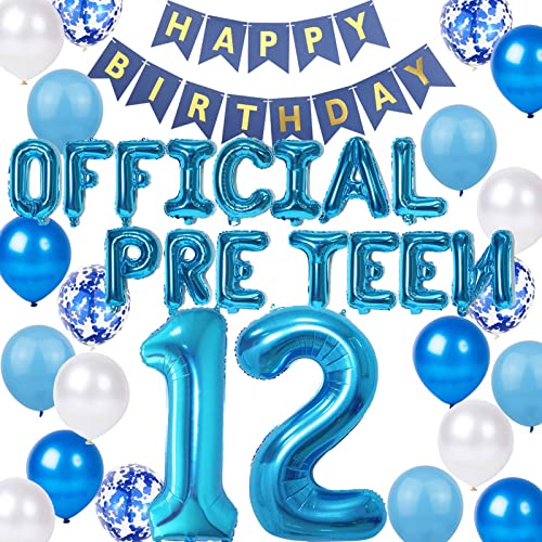 Offizielle Dekoration zum 12. Geburtstag - Blau Jungen Banner Nummer 12 Stern Folienballons Konfetti Luftballons Offizielle Dekoration zum 12. Geburtstag - Blau Jungen Banner Nummer 12 Stern Folienballons Konfetti Luftballons von Fechy