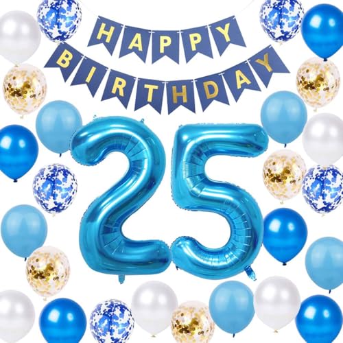 25.Geburtstag Party Dekoration Mann, 25.Geburtstag Ballon Blau Gold, Luftballon 25. Geburtstag Dekorationen, Blau Gold 25 Geburtstag Deko für Männer, Geburtstagsdeko 25 Jahr, 25 Ballon Blau Gold Deko 25.Geburtstag Party Dekoration Mann, 25.Geburtstag Ballon Blau Gold, Luftballon 25. Geburtstag Dekorationen, Blau Gold 25 Geburtstag Deko für Männer, Geburtstagsdeko 25 Jahr, 25 Ballon Blau Gold Deko von Fechy