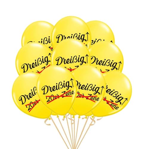 30.Geburtstag Ballons, 15 Stück Gelb Dreißig 20er Zone Luftballon Set, 30 Jahre Geburtstag Frauen Männer Partydeko Luftballons für Ihn Sie Lustig Dreißig Geburtstagsdeko 30.Geburtstag Ballons, 15 Stück Gelb Dreißig 20er Zone Luftballon Set, 30 Jahre Geburtstag Frauen Männer Partydeko Luftballons für Ihn Sie Lustig Dreißig Geburtstagsdeko von Fechy