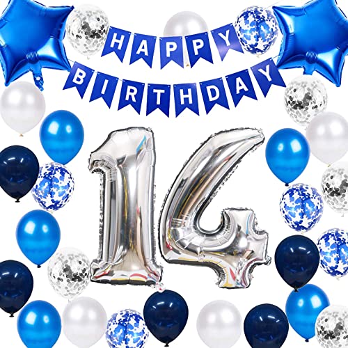 Fechy 14. Geburtstag Dekoration Junge, Geburtstagsdeko 14 Jahre Junge, 14 Geburtstag Deko, 14 Ballon Blau Deko, Luftballon 14. Geburtstag Party Deko Junge Blau, Deko 14 Geburtstag Junge Fechy 14. Geburtstag Dekoration Junge, Geburtstagsdeko 14 Jahre Junge, 14 Geburtstag Deko, 14 Ballon Blau Deko, Luftballon 14. Geburtstag Party Deko Junge Blau, Deko 14 Geburtstag Junge von Fechy